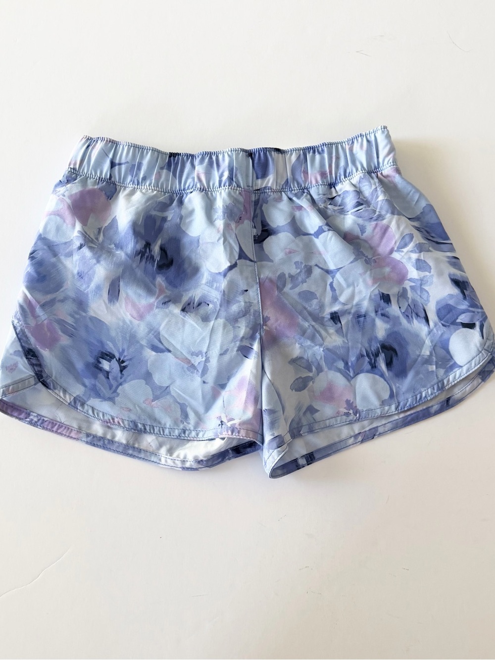 Blue Floral Print Active Go Dry Cool Shorts